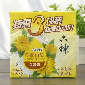 六神香皂绿茶清凉芦荟百合金盏菊洗手洗澡沐浴清洁125g/块
