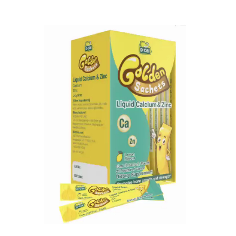 D-CAL迪巧儿童液体钙锌10ml*20条/盒原装进口健康体质营养丰富科学配比宝宝吃饭香身体棒独立包装方便携带