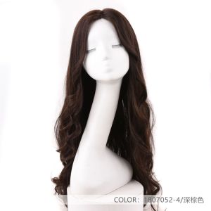 瑞贝卡假发女长卷发八字刘海披肩波浪卷蓬松自然逼真时尚炫色头套