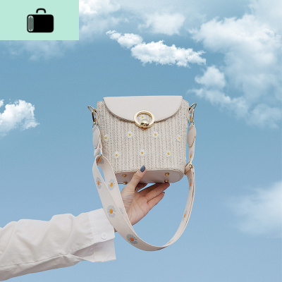 夏天网红水桶包编织包包2020新款流行斜挎包女百搭ins时尚单肩包NEW LAKE女斜挎包