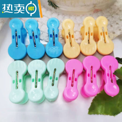 敬平小夹子家用夹衣服内衣袜子衣架防风固定晾衣夹多功能塑料晾晒夹 大头夹(24支) 超市专卖/一等料