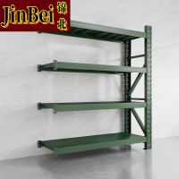 锦北货架仓储库房储物架军绿色四层副架350kg/层重型150*60*200cm