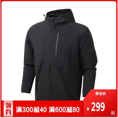 阿迪达斯男服外套夹克2019新款连帽防风休闲运动服EH3746