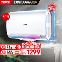 万家乐 60升电热水器60L家用 3000W双胆速热 纤薄扁桶安全无电洗 智能抑菌 WIFI远程遥控彩屏D60-FB2