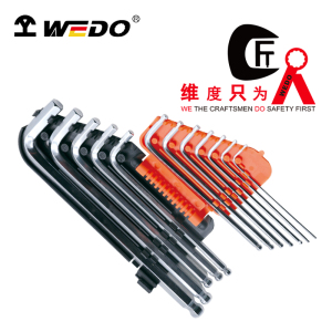 维度WEDO成套内六角扳手加长球头(工业级)英制12件1/16