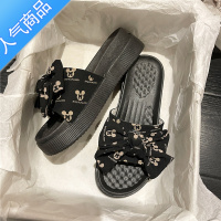 SUNTEK2023新款凉拖鞋女夏外穿网红时尚厚底中跟松糕底ins风潮拖鞋凉鞋