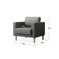 单人沙发三圣SF-S004 700*680*700mm