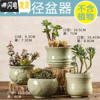 三维工匠多肉花盆陶瓷透气大口径家用创意粗陶肉肉植物小盆器 大口径盆器(4个) 小花盆容器
