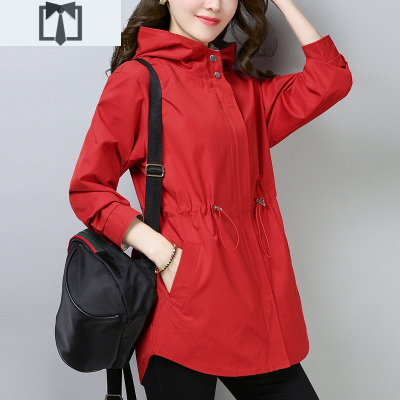 SUNTEK女士短外套女2021年新款春秋季中年妈妈装夹克小个子大码休闲风衣风衣