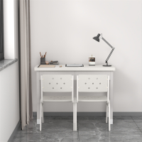 富路达钢制学习桌写字桌学员电脑桌内务办公桌宿舍干部二抽桌+两椅