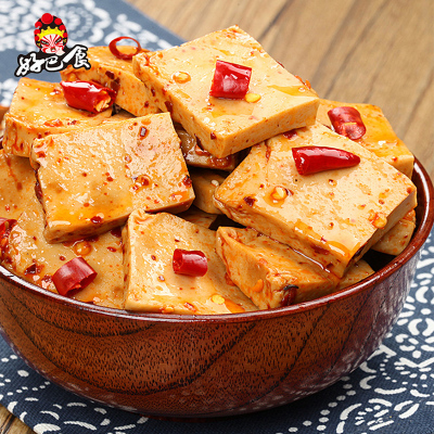 好巴食豆干四川特产南溪豆腐干200g麻辣五香味零食小包装休闲小吃麻辣味200g