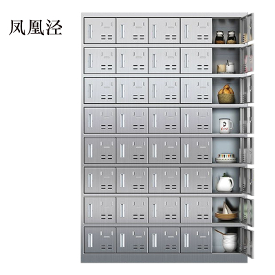 凤凰泾304不锈钢食堂带锁餐具柜40门碗柜磁吸锁1800*1200*300