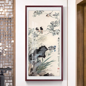 维诺亚新中式玄关装饰画走廊过道竹子画节节高升壁画客厅沙发背景墙挂画