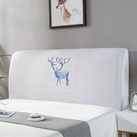 家柏饰(CORATED)床头套罩 床头罩防尘全包软包床头床靠背罩保护套北欧风格简约 鹿-01 60*220CM