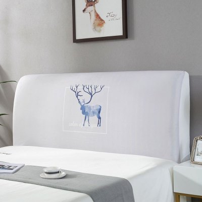 家柏饰(CORATED)床头套罩 床头罩防尘全包软包床头床靠背罩保护套北欧风格简约 鹿-01 60*220CM