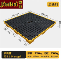 锦北防渗漏托盘塑料危废危化学品防泄漏二次容器废液机油桶接油盘四桶托盘款1250*1250*170mm