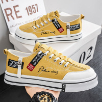 帆布男鞋2026新款春季休闲百搭低帮板鞋厚底耐磨舒适运动休闲潮鞋