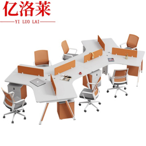 亿洛莱 六人职员桌椅+柜 3826*2194mm 套