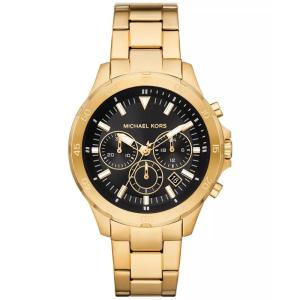 Michael Kors 男款金色不锈钢计时腕表商务休闲防水潮流手表 Gold-Tone