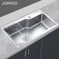 九牧(JOMOO)厨房水槽304不锈钢水槽拉丝抗刮大单槽洗菜盆洗碗池水槽套餐06212/06279