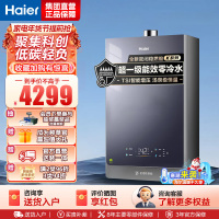 海尔(Haier)16升燃气热水器天然气家用超一级能效无级变频水伺服五段微火控温零冷水TSI增压以旧换新KLN 16L