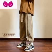 七斓cityboy休闲卫裤男潮牌ins美式运动裤子束脚伐木工装裤