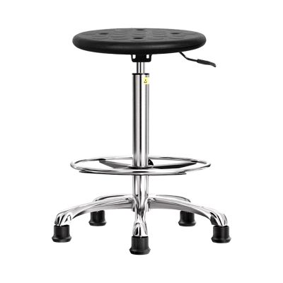 臻远ZY-7948防静电椅子车间流水线升降椅子 60-80CM铝合金黑脚杯