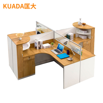 匡大 办公桌组合带高柜屏风桌3.2米四人位桌