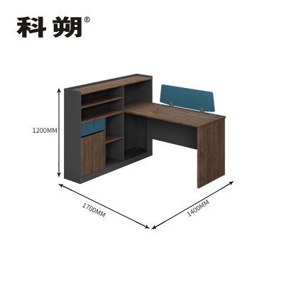 科朔 办公桌职员桌员工桌简约写字台带柜子办公桌1.7米 KSB17111
