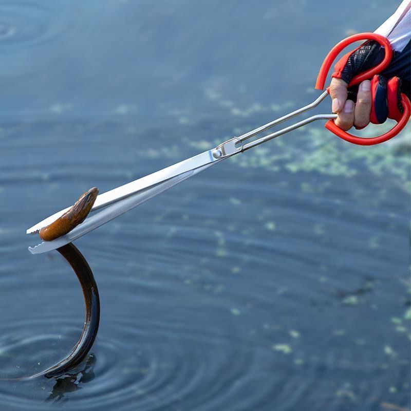 神斧控鱼钳黄鳝夹子鳝鱼夹抓螃蟹神器泥鳅钳子防滑工具不锈钢长鱼捕捉