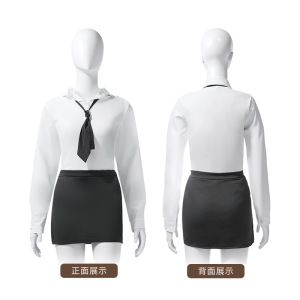 姬欲秘书装情趣内衣制服诱惑职业装角色扮演透视装衬衣包臀裙9201 9201白黑（上衣+裙子+内裤+领带） 均码