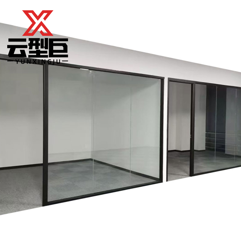 云型巨 玻璃隔断 玻璃隔断墙钢化玻璃屏风 定制 单位:组