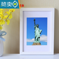 敬平实木相框挂墙16寸20寸24海报8K开4k拼图框架A3定制儿童装裱画框a4 白色 16寸[可放30.5*40.6厘米