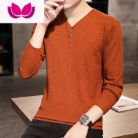七斓毛衣男士新款潮流个性内搭v领针织衫鸡心领薄款春装打底衫