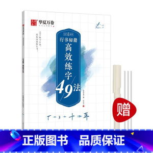 [专项训练]教程:高效练字49法(赠1笔3芯) [正版]控笔训练字帖行书字帖志飞习字 高效练字49法成年男基础行楷书入门