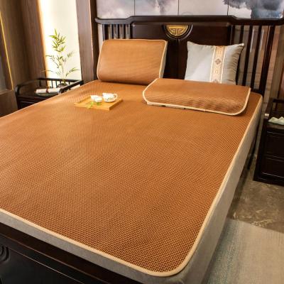 朵淑凉席竹席藤席折叠竹藤双面两用夏凉碳化席子单双人