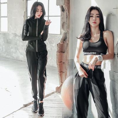 (JIAMEN)新品直营-瑜伽服套装女运动套装女健身服套装健身房专用跑步运动服运动裤女