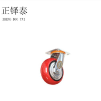 正铎泰 聚氨酯 耐磨 万向轮 4寸100mm/个