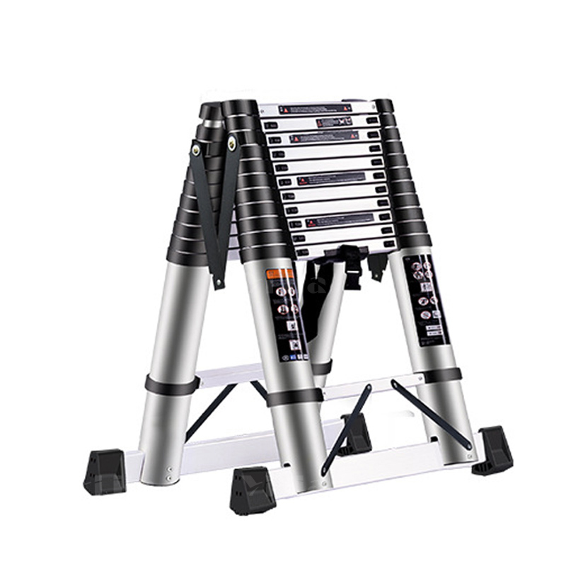 翌嘉 YJ40625070铝合金折叠便携升降梯 4.6+4.6米双面人字梯