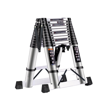 翌嘉 YJ40625070铝合金折叠便携升降梯 4.6+4.6米双面人字梯