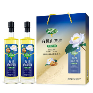 润心 有机生榨山茶油 750ml*2