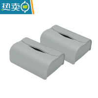 敬平适用特斯拉model3YSX车载纸巾盒创意收纳抽纸盒挂式家车通用配件 科技灰纸巾盒2个装(纸巾2包)