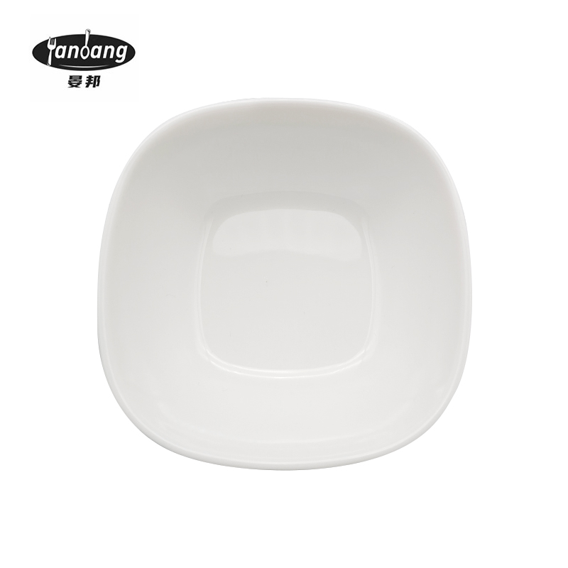 晏邦 密胺餐具 四方料碗 3.5寸 90*90*45mm 1个