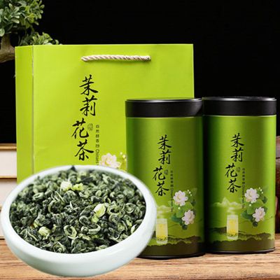 茉莉花茶叶新茶浓香型茉莉花茶买一罐送一罐螺茶茉莉共500克