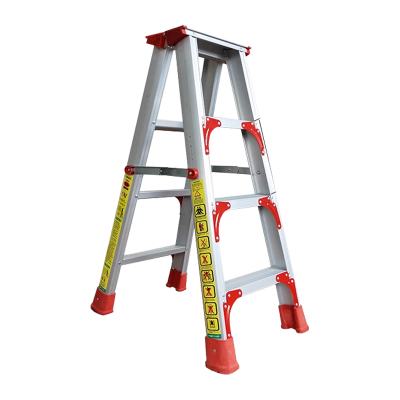 翌嘉YJ-20157铝合金人字梯家用折叠梯双面扶梯四步梯1米