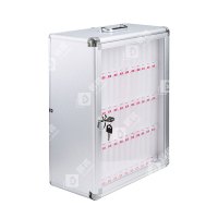 居将 手机保管箱壁挂式存放柜带锁手机柜保管柜寄存箱手机箱 48位