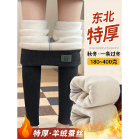 加绒打底裤冬外穿女新款加厚羊羔绒棉裤秋冬保暖紧身大码秋裤