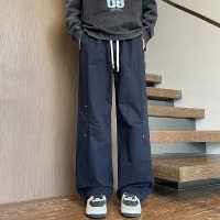 秋冬季新款休闲裤男款宽松阔腿百搭工装直筒裤子时尚潮流长裤