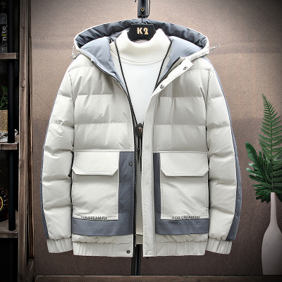 馨洋都ShinDov冬季连帽棉衣男外套潮流运动休闲保暖羽绒棉服男冬装棉袄卡其色M