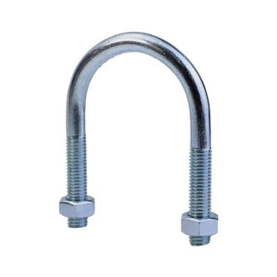 中锦科技 镀锌U型螺栓螺丝加长U形管夹管卡 M8*42*64mm 4.8级 套